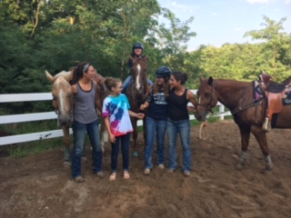 Goofy girls and cool horses in central Pennsylvania